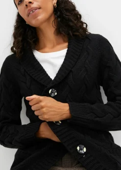 bonprix bonprix Chaqueta de punto Negro Hot