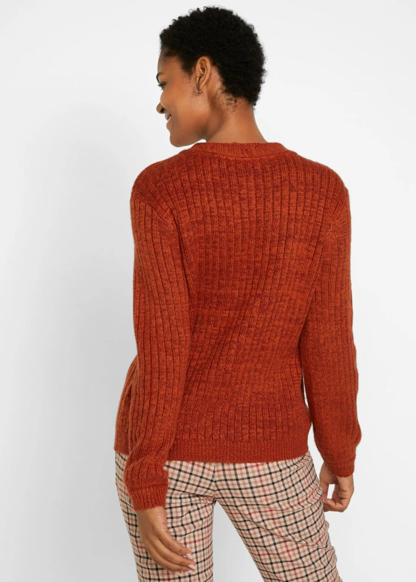 bonprix bonprix Chaqueta de punto Marrón tostado jaspeado Discount
