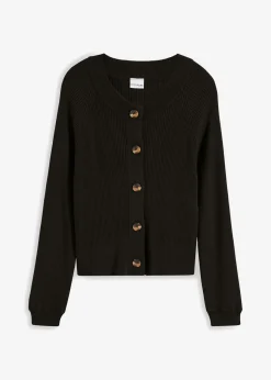bonprix bonprix Chaqueta de punto Negro Online