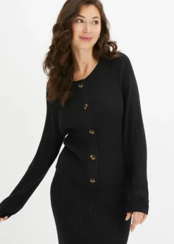 bonprix bonprix Chaqueta de punto Negro Online