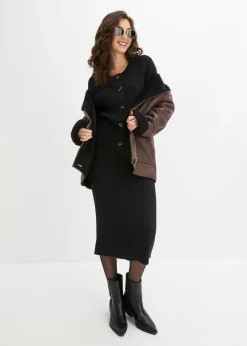 bonprix bonprix Chaqueta de punto Negro Online