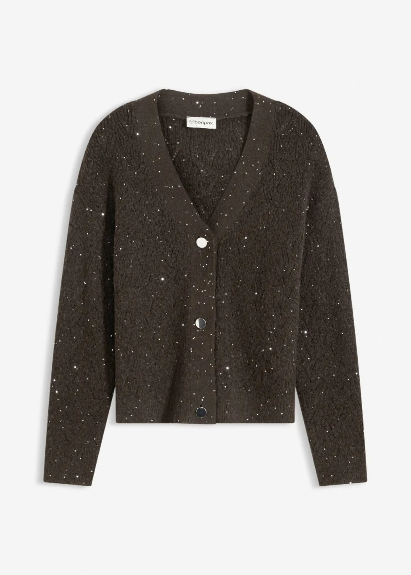 bonprix bonprix Chaqueta de punto ajour Marrón oscuro Sale