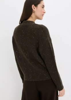 bonprix bonprix Chaqueta de punto ajour Marrón oscuro Sale