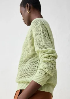 bonprix bonprix Chaqueta de punto ajour verde tiza New