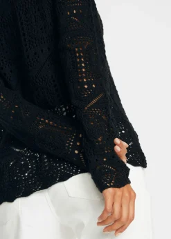 bonprix bonprix Chaqueta de punto ajour Negro Discount