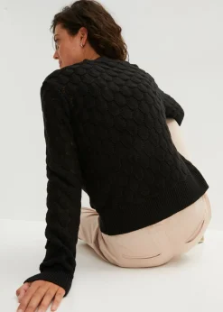 bonprix bonprix Chaqueta de punto ajour Negro Best
