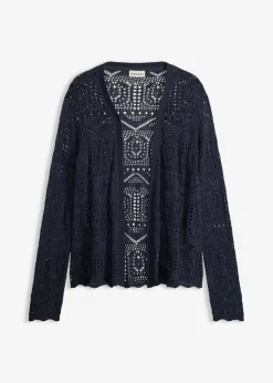 bonprix bonprix Chaqueta de punto ajour Azul marino Online