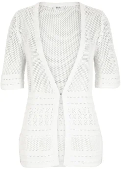 bonprix bonprix Chaqueta de punto ajour Blanco lana Sale
