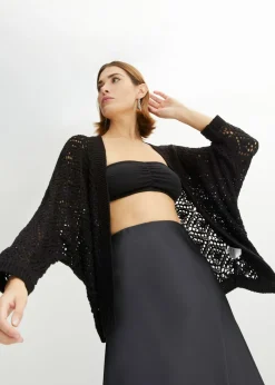 bonprix bonprix Chaqueta de punto ajour Negro Outlet