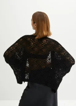 bonprix bonprix Chaqueta de punto ajour Negro Outlet