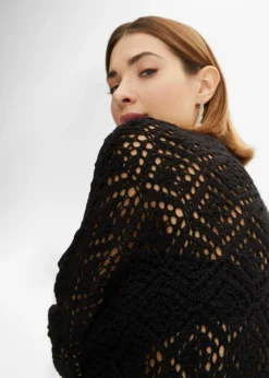 bonprix bonprix Chaqueta de punto ajour Negro Outlet