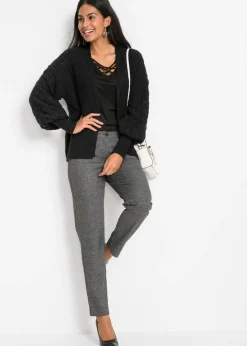 bonprix bonprix Chaqueta de punto ajour Negro Clearance