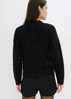 bonprix bonprix Chaqueta de punto ajour Negro New