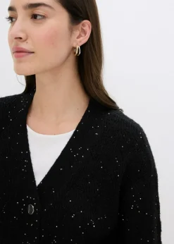 bonprix bonprix Chaqueta de punto ajour Negro New