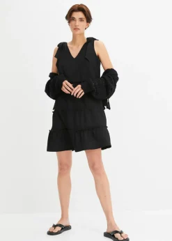 bonprix bonprix Chaqueta de punto ajour de algodón puro Negro Best