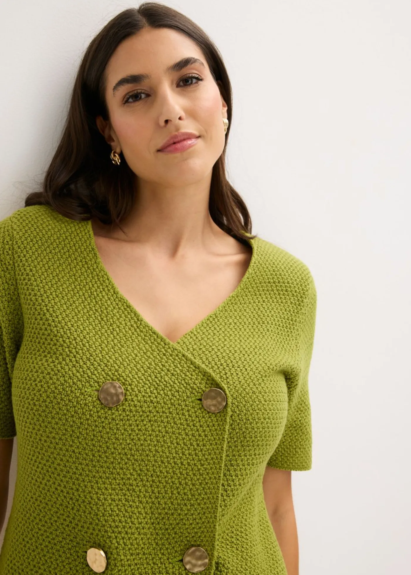 bonprix bonprix Chaqueta de punto con algodón musgo Best