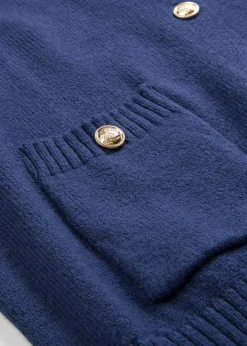 bonprix bonprix Chaqueta de punto con bolsillos Azul marino Outlet