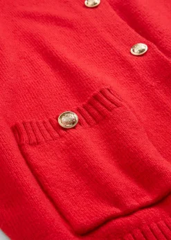 bonprix bonprix Chaqueta de punto con bolsillos fresa Sale