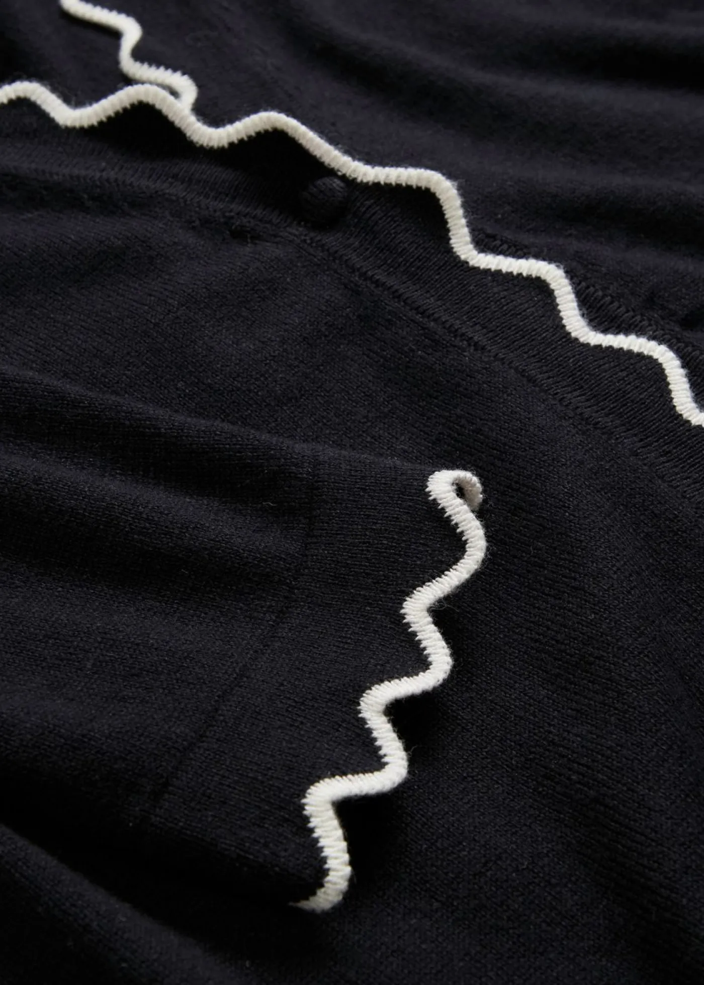 bonprix bonprix Chaqueta de punto con contenido de seda Negro-blanco lana Online