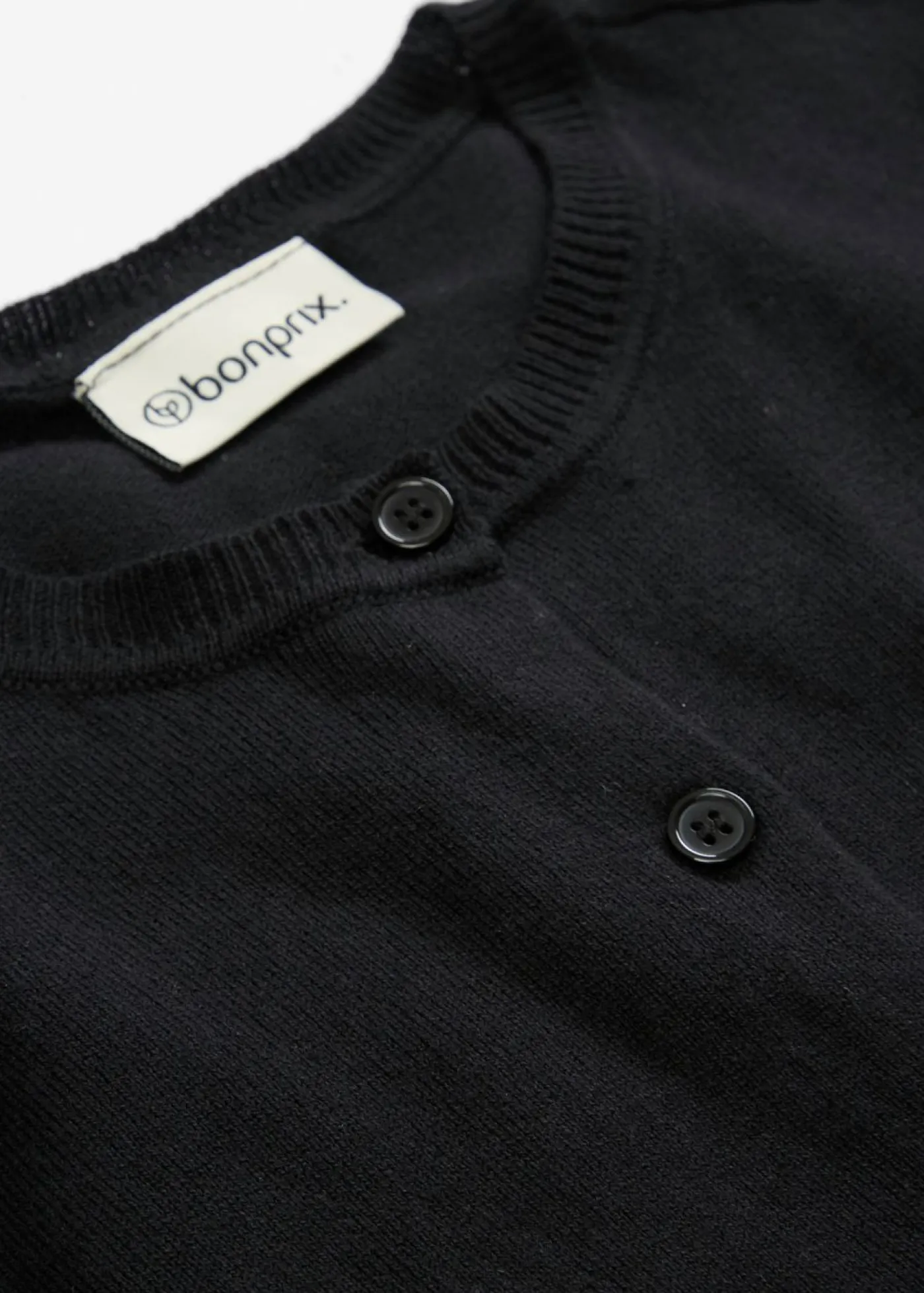 bonprix bonprix Chaqueta de punto con contenido de seda Negro New