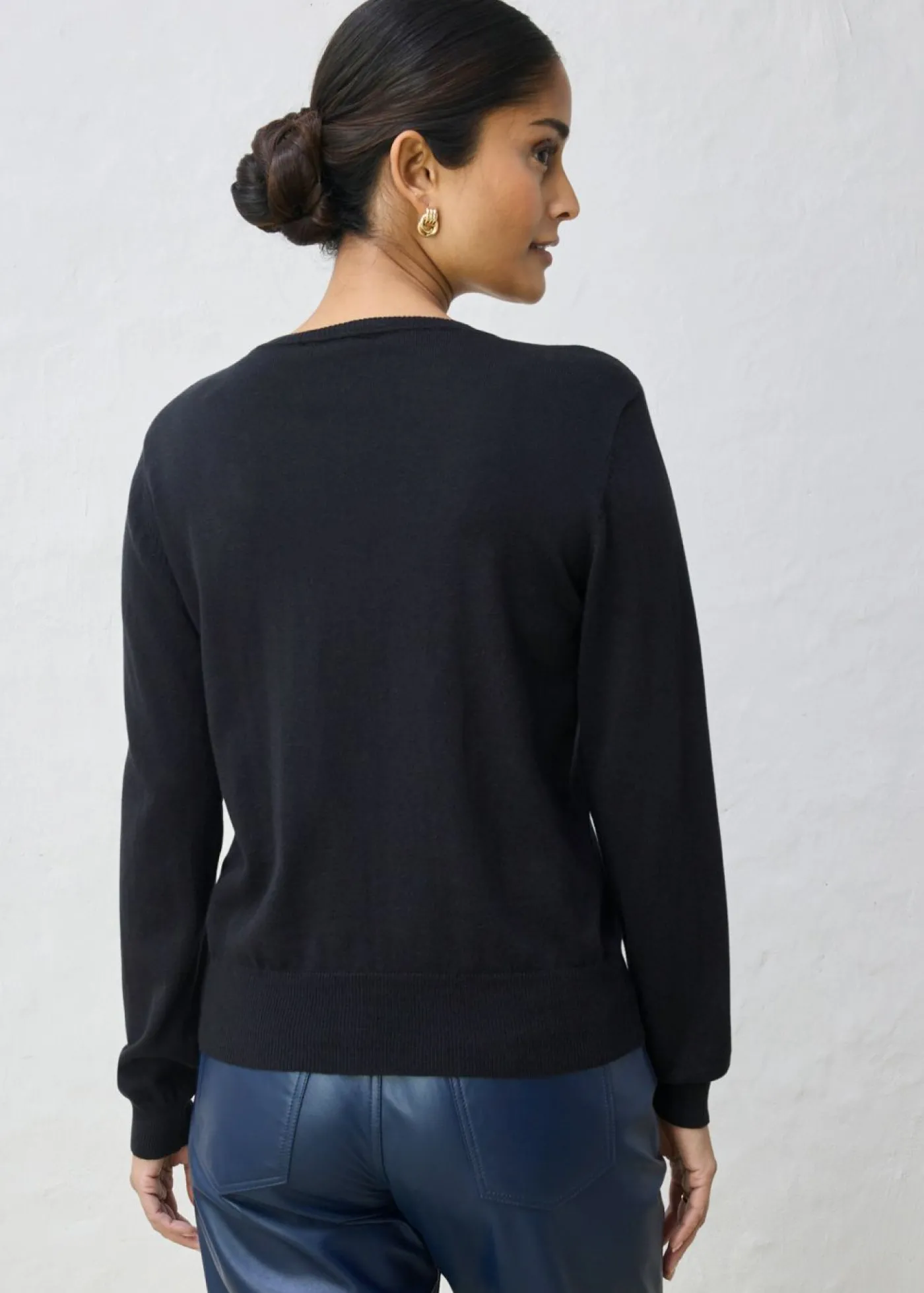 bonprix bonprix Chaqueta de punto con contenido de seda Negro New