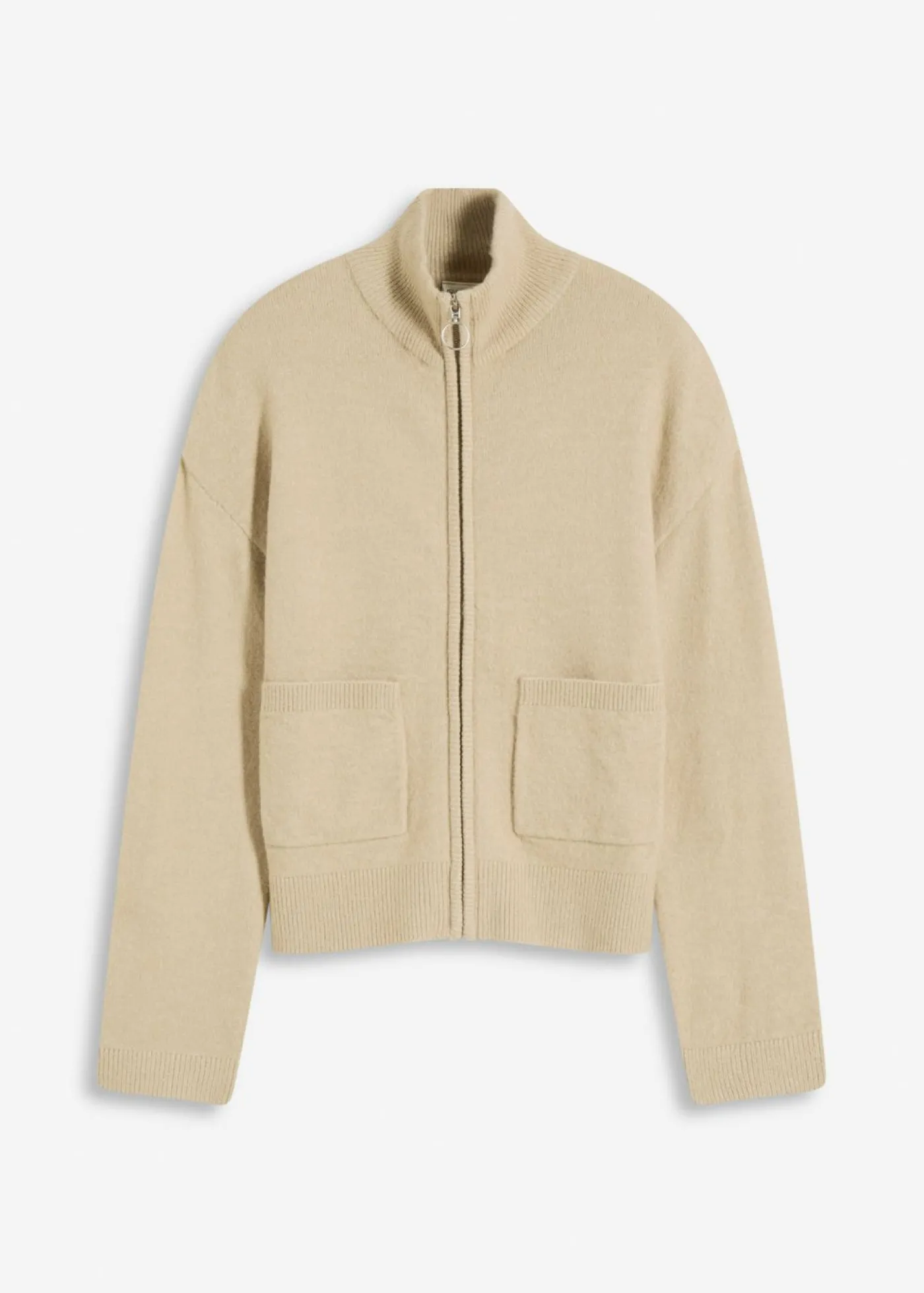 bonprix bonprix Chaqueta de punto con cremallera Verde aceite New