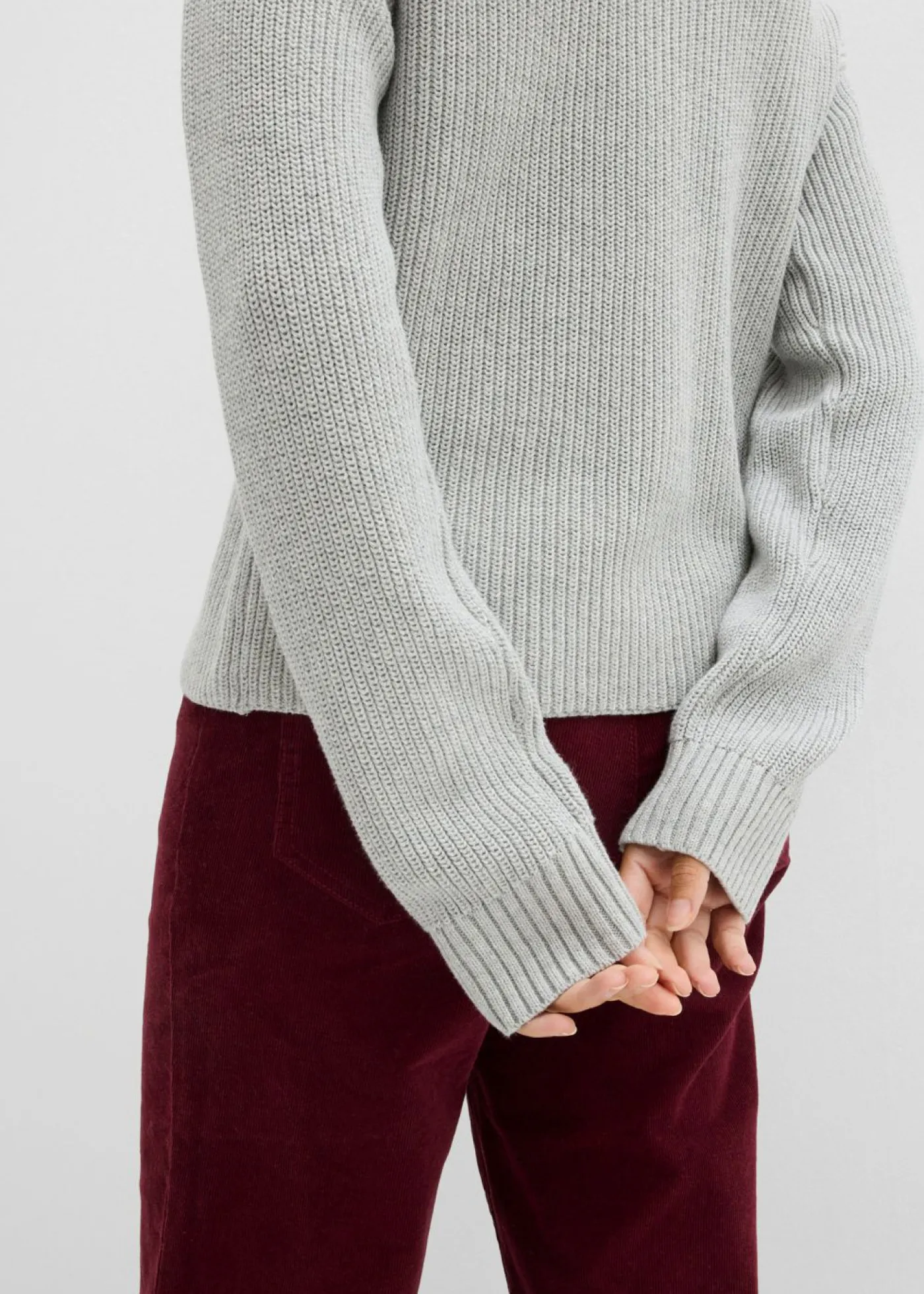 bonprix bonprix Chaqueta de punto con detalle de lazo Gris claro jaspeado Discount