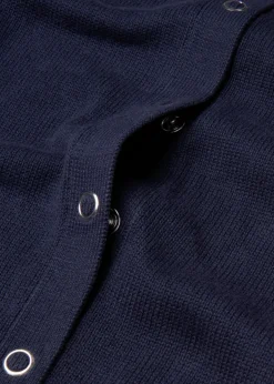 bonprix bonprix Chaqueta de punto de algodón puro Azul marino Online