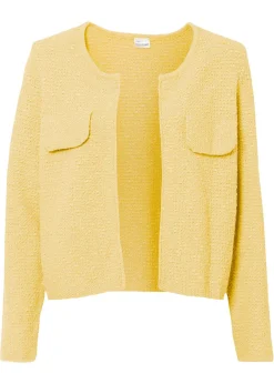 bonprix bonprix Chaqueta de punto de bouclé Amarillo claro Discount