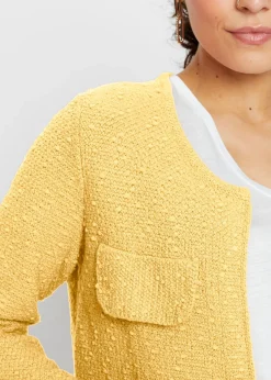 bonprix bonprix Chaqueta de punto de bouclé Amarillo claro Discount