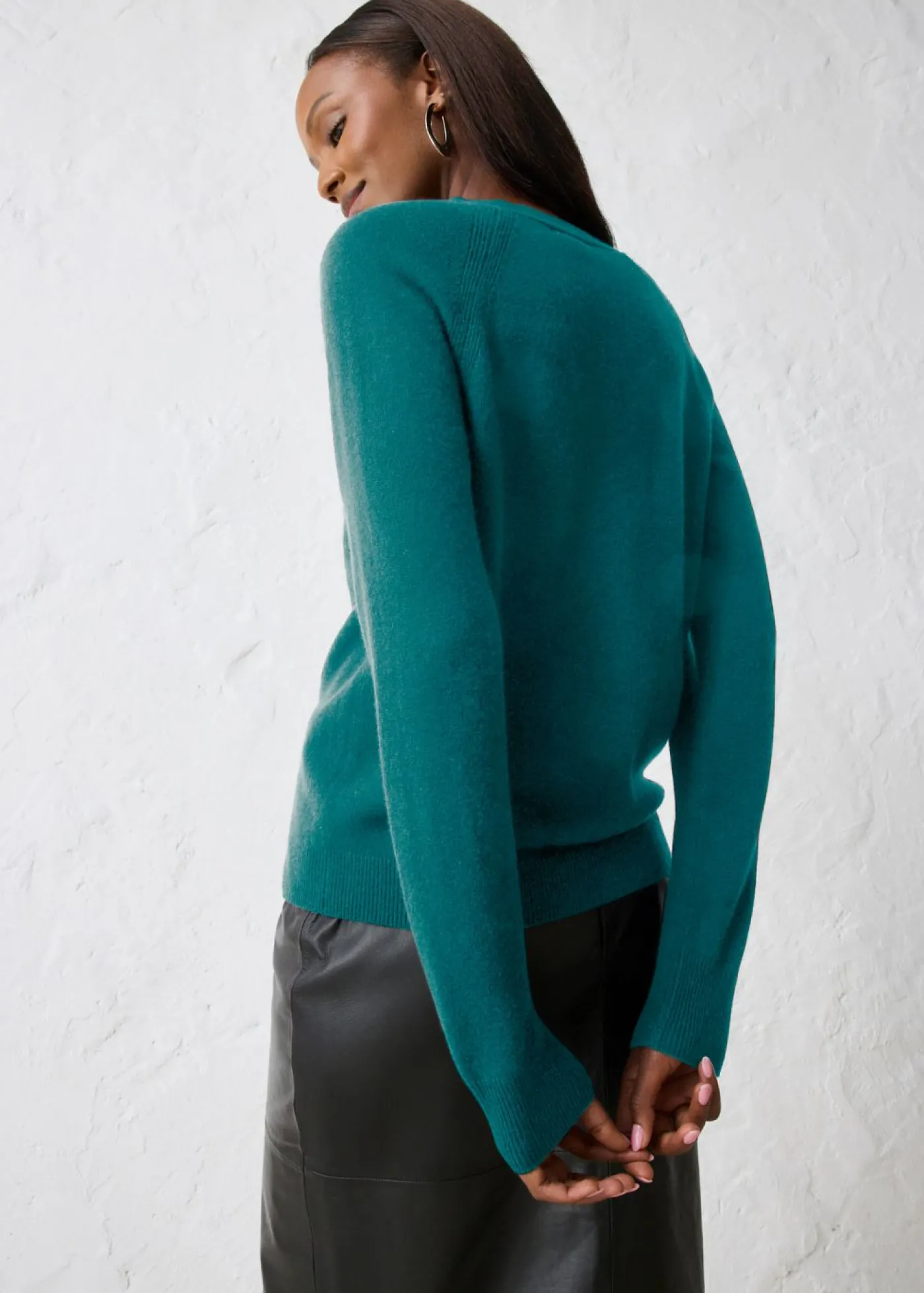 bonprix bonprix Chaqueta de punto de cachemira con Good Cashmere Standard® verde pimiento Discount