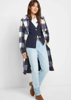 bonprix bonprix Chaqueta de punto de canalé Azul oscuro Clearance