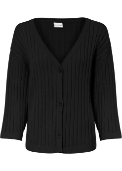 bonprix bonprix Chaqueta de punto de estilo boxy Negro Hot