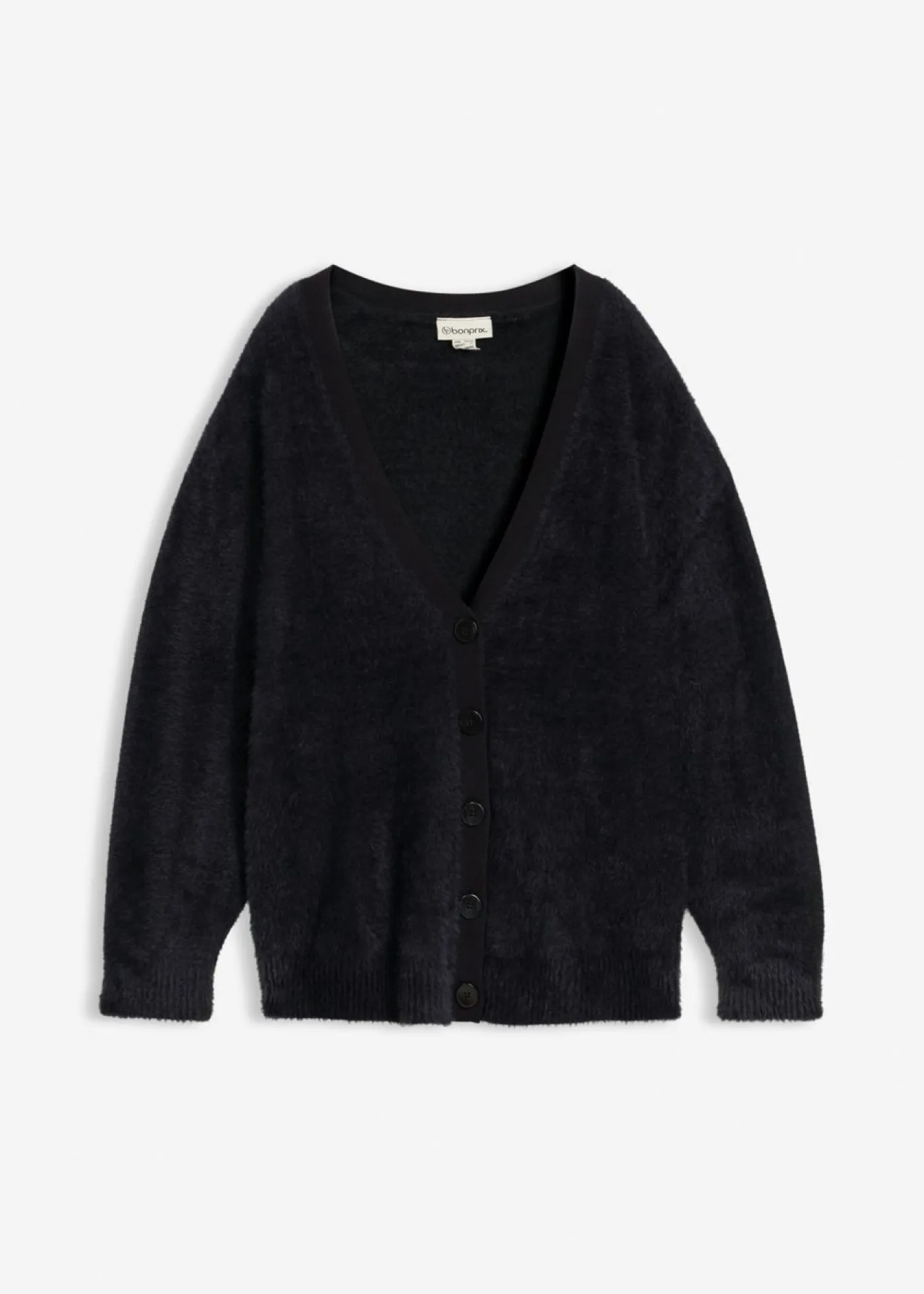 bonprix bonprix Chaqueta de punto de mezcla de viscosa Negro Online