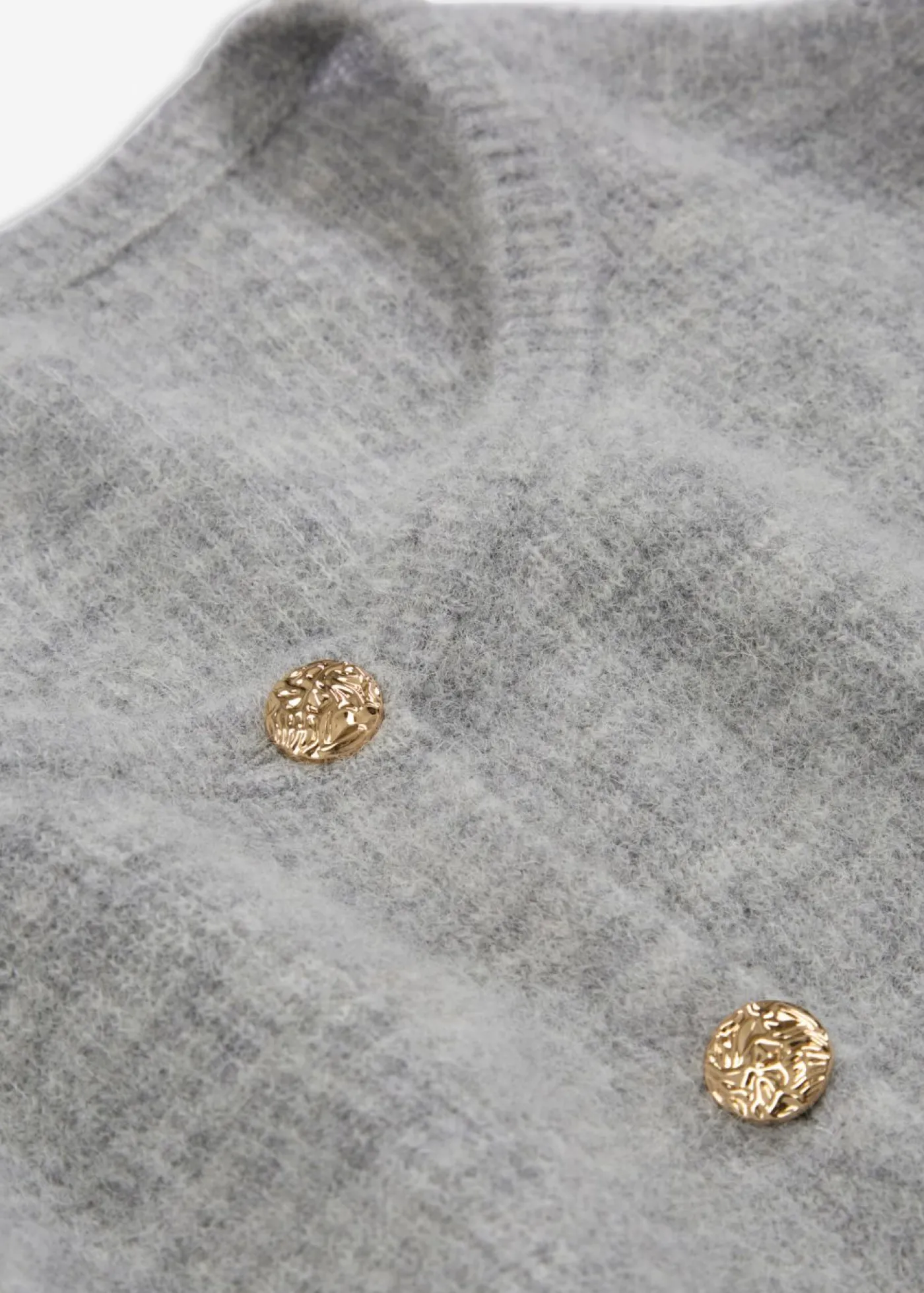 bonprix bonprix Chaqueta de punto de mezcla de alpaca Gris claro jaspeado Discount