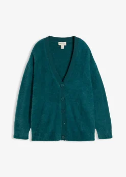 bonprix bonprix Chaqueta de punto de mezcla de viscosa Verde petróleo Online