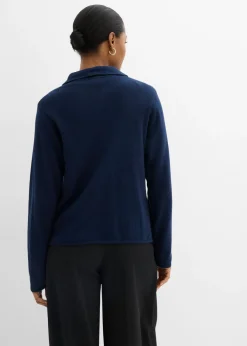 bonprix bonprix Chaqueta de punto de mezcla de viscosa Azul marino Best