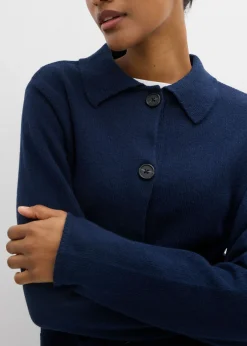 bonprix bonprix Chaqueta de punto de mezcla de viscosa Azul marino Best