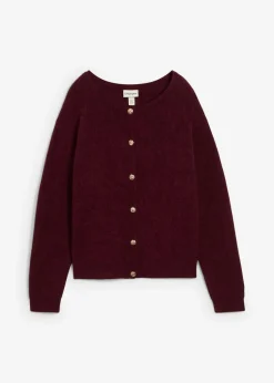 bonprix bonprix Chaqueta de punto de mezcla de alpaca rojo avellana Discount