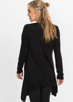 bonprix bonprix Chaqueta de punto de suave mezcla de viscosa Negro Online