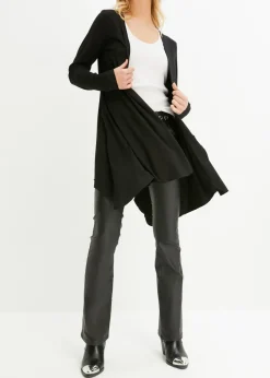 bonprix bonprix Chaqueta de punto de suave mezcla de viscosa Negro Online