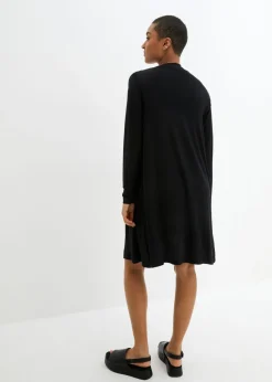 bonprix bonprix Chaqueta de punto de suave mezcla de viscosa Negro Clearance