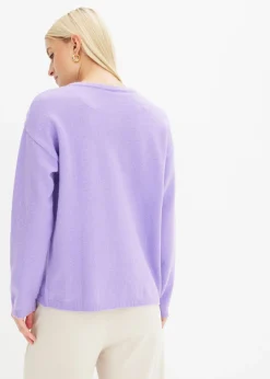 bonprix bonprix Chaqueta de punto fino Lila suave Best