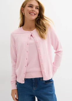 bonprix bonprix Chaqueta de punto fino rosa cristal Hot