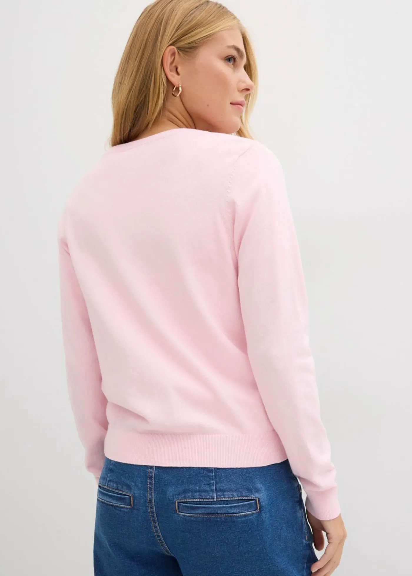 bonprix bonprix Chaqueta de punto fino rosa cristal Hot