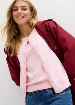 bonprix bonprix Chaqueta de punto fino rosa cristal Hot