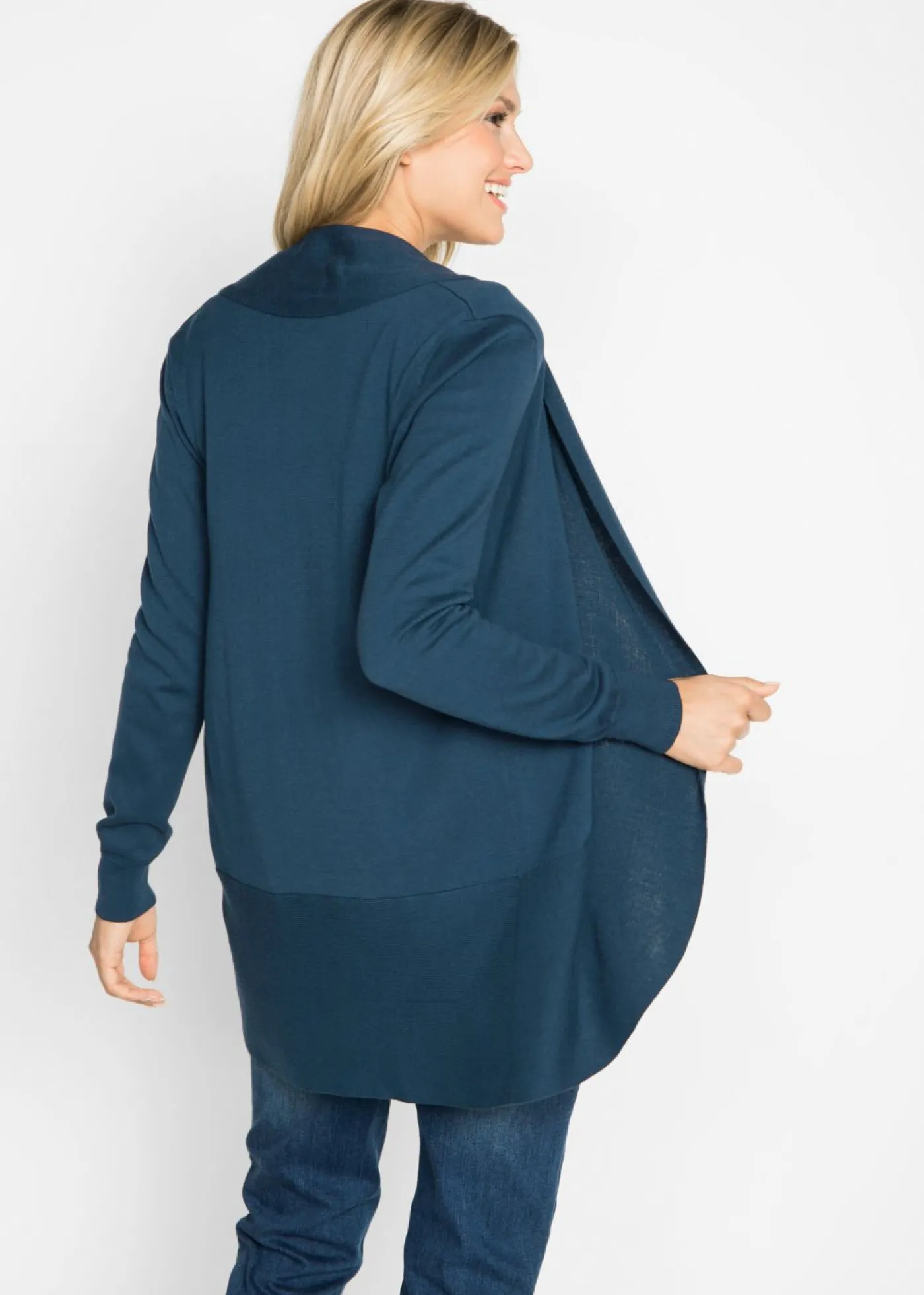 bonprix bonprix Chaqueta de punto fino Azul oscuro Clearance