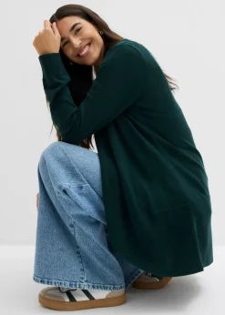 bonprix bonprix Chaqueta de punto fino Verde intenso Best