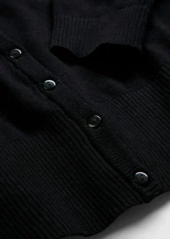 bonprix bonprix Chaqueta de punto fino con botones Negro New