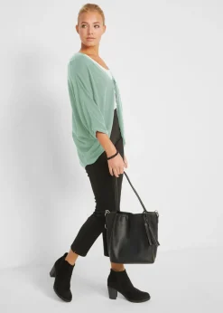 bonprix bonprix Chaqueta de punto fino de algodón puro Verde pastel Best
